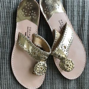 Palm Beach Metallic Gold Sandals (never worn)
